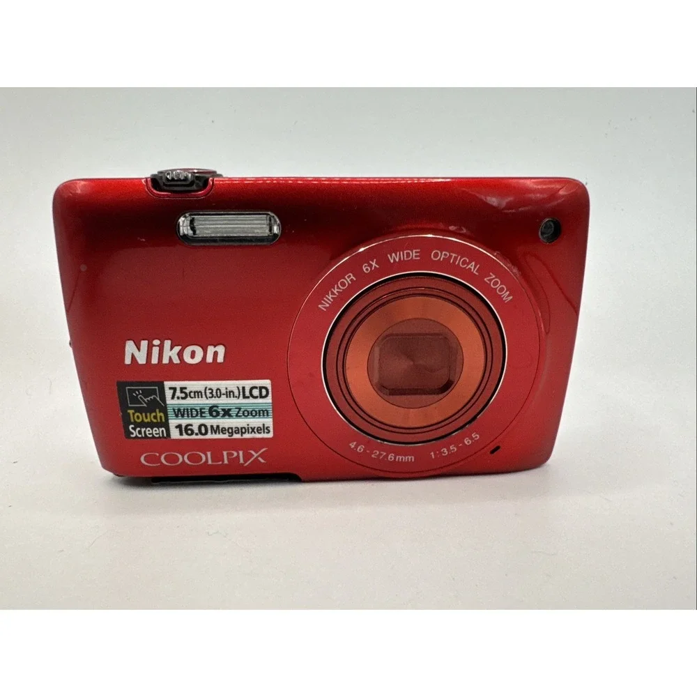 Nikon Coolpix S4200 Digital Camera Red 16.0 MP 6x Optical Zoom Touch Screen READ